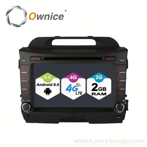 2 din Android Quad core car stereo for Kia Sportage R 2010 2011 with GPS RDS Wifi Built 4G lte support DAB mirror
